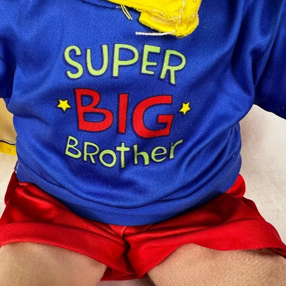 Baby Ganz Super Big Brother Plush Boy Doll Small Blue Red Good Superhero Cape